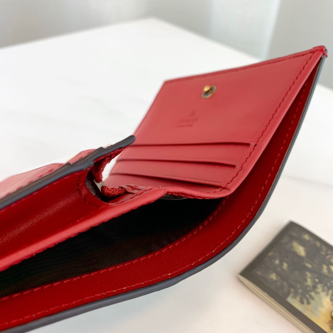 Gucci GG Supreme Card Case Wallet With Cherries 476050