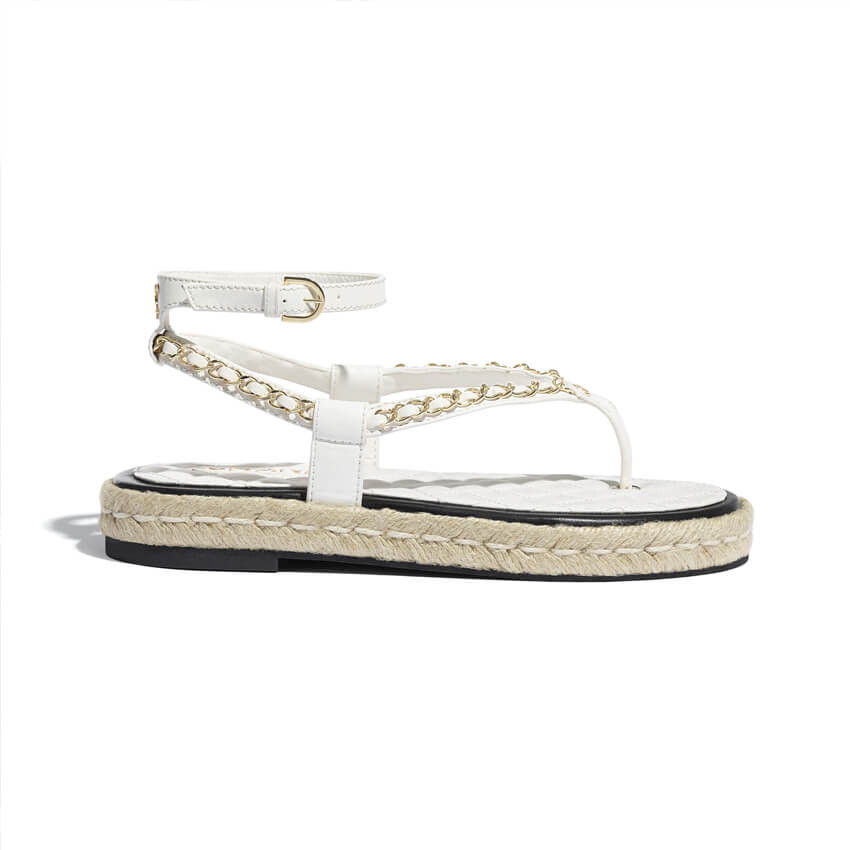 Chanel Lambskin Leather Strappy Sandals G36921