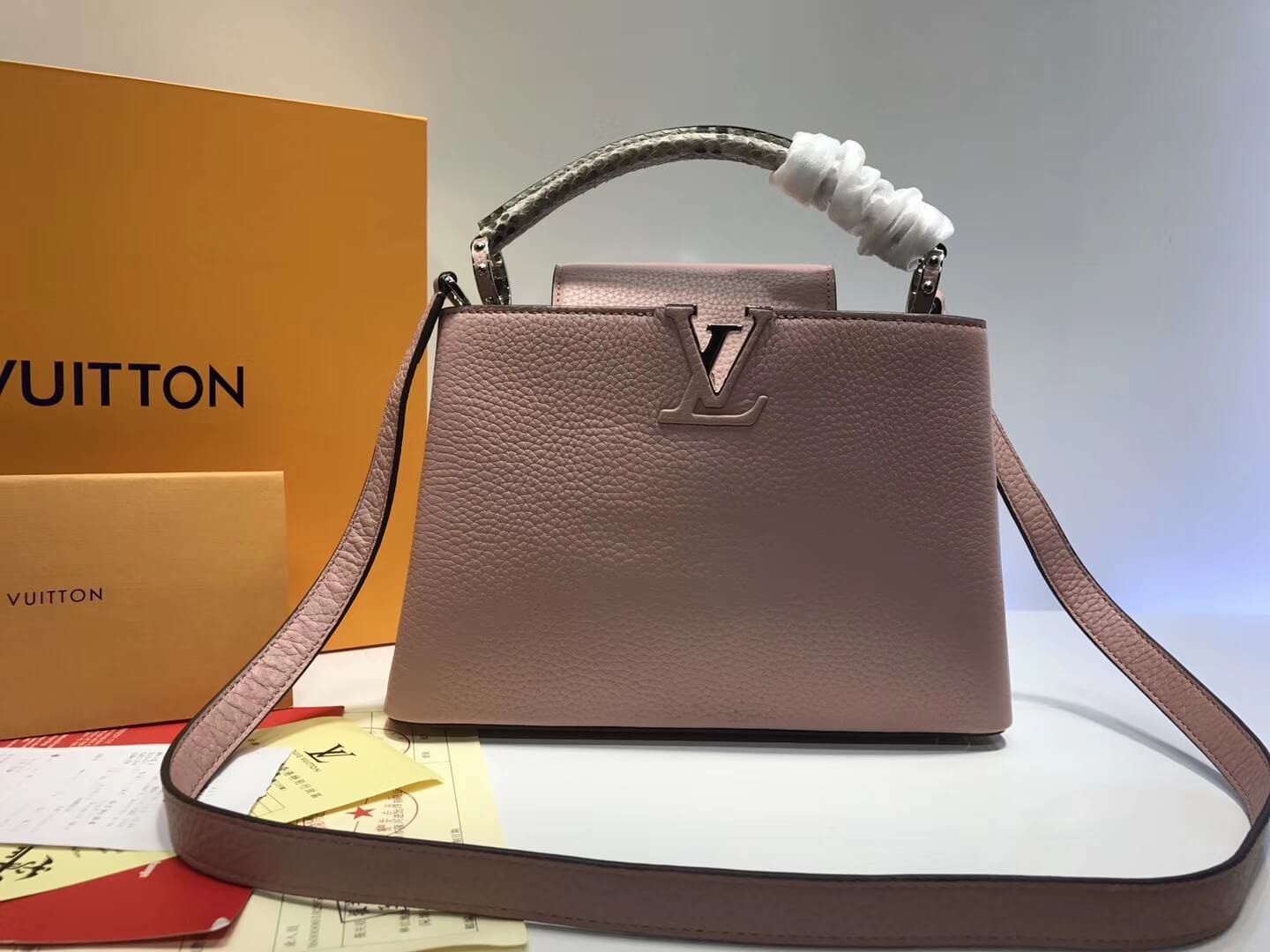 Louis Vuitton Taurillon Leather And Python Capucines BB N92039