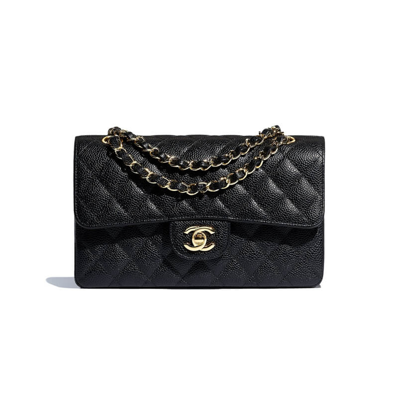 Chanel Small Classic Double Flap Bag A01113 Caviar Calfskin