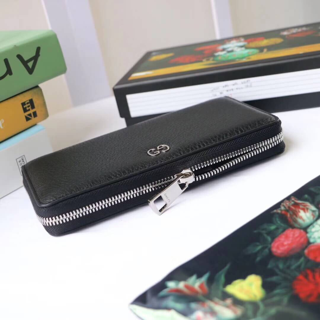 Gucci Leather Zip Around Wallet 473928