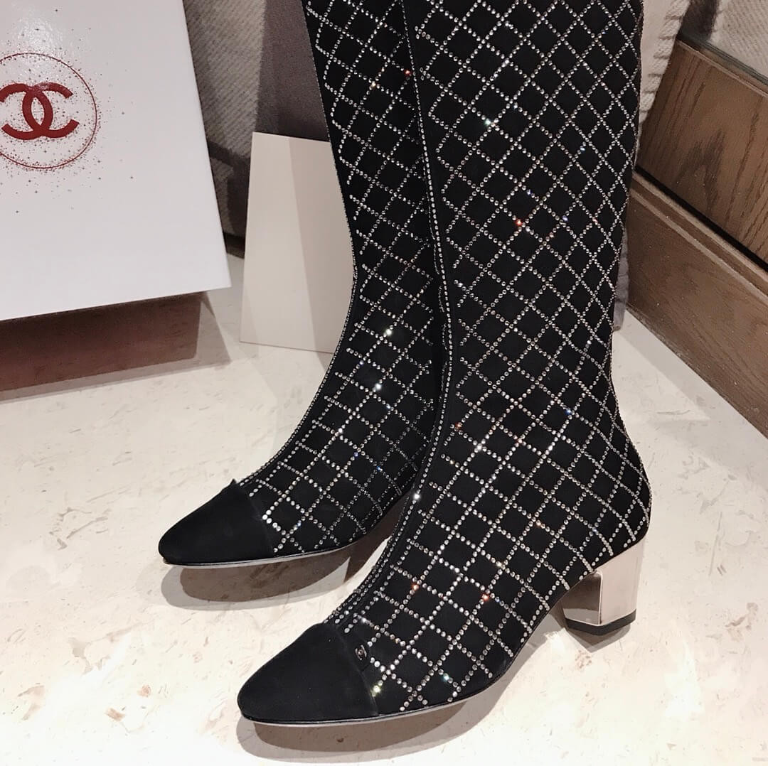 Chanel Crystal High Boots 11380