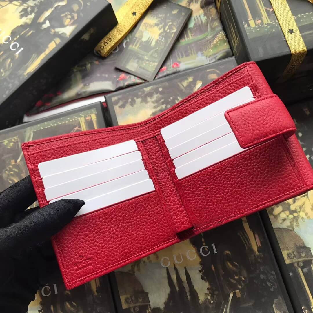 Gucci Leather French Flap Wallet 456122