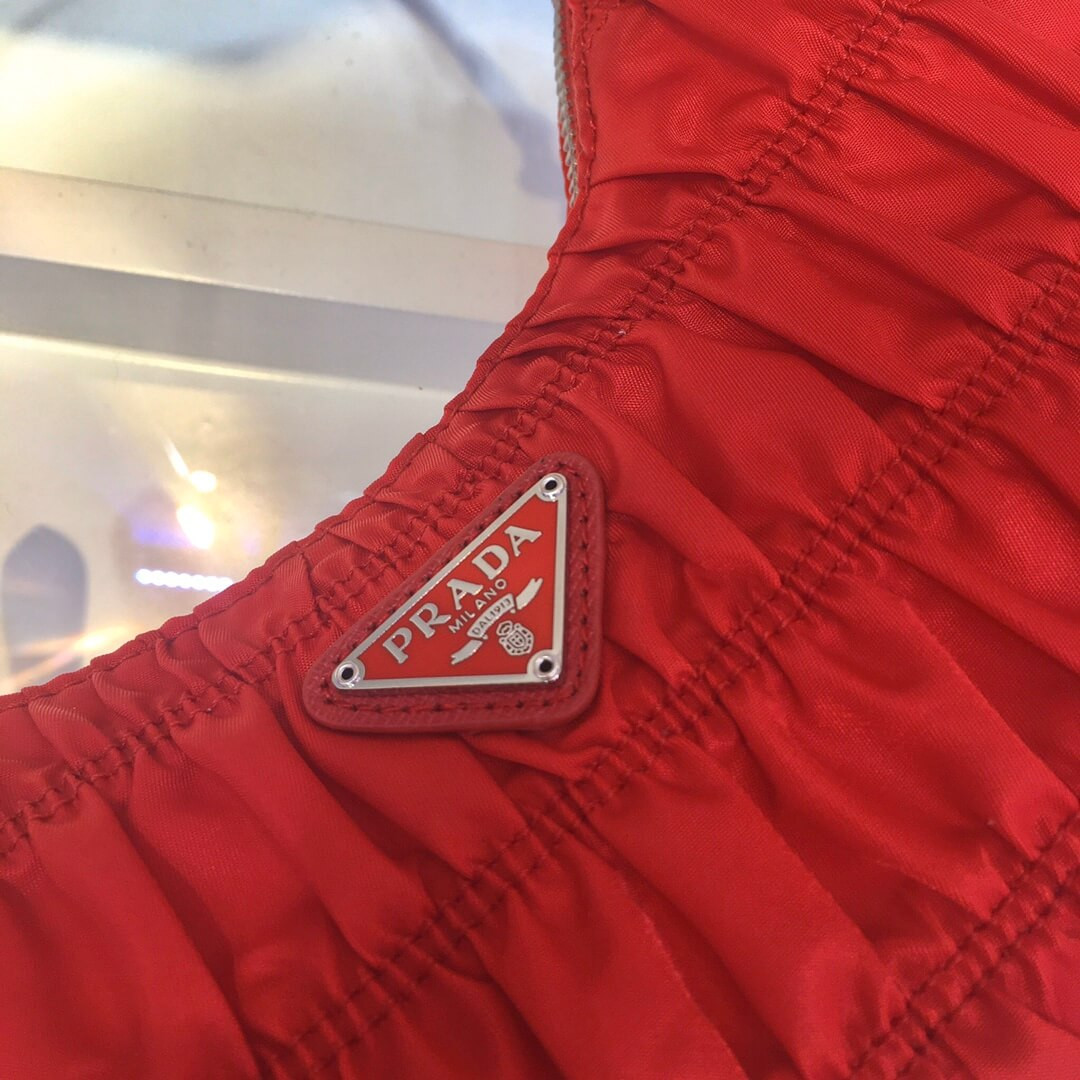 Prada Re-Edition 2005 Nylon And Saffiano Leather Hobo Bag 1NE204