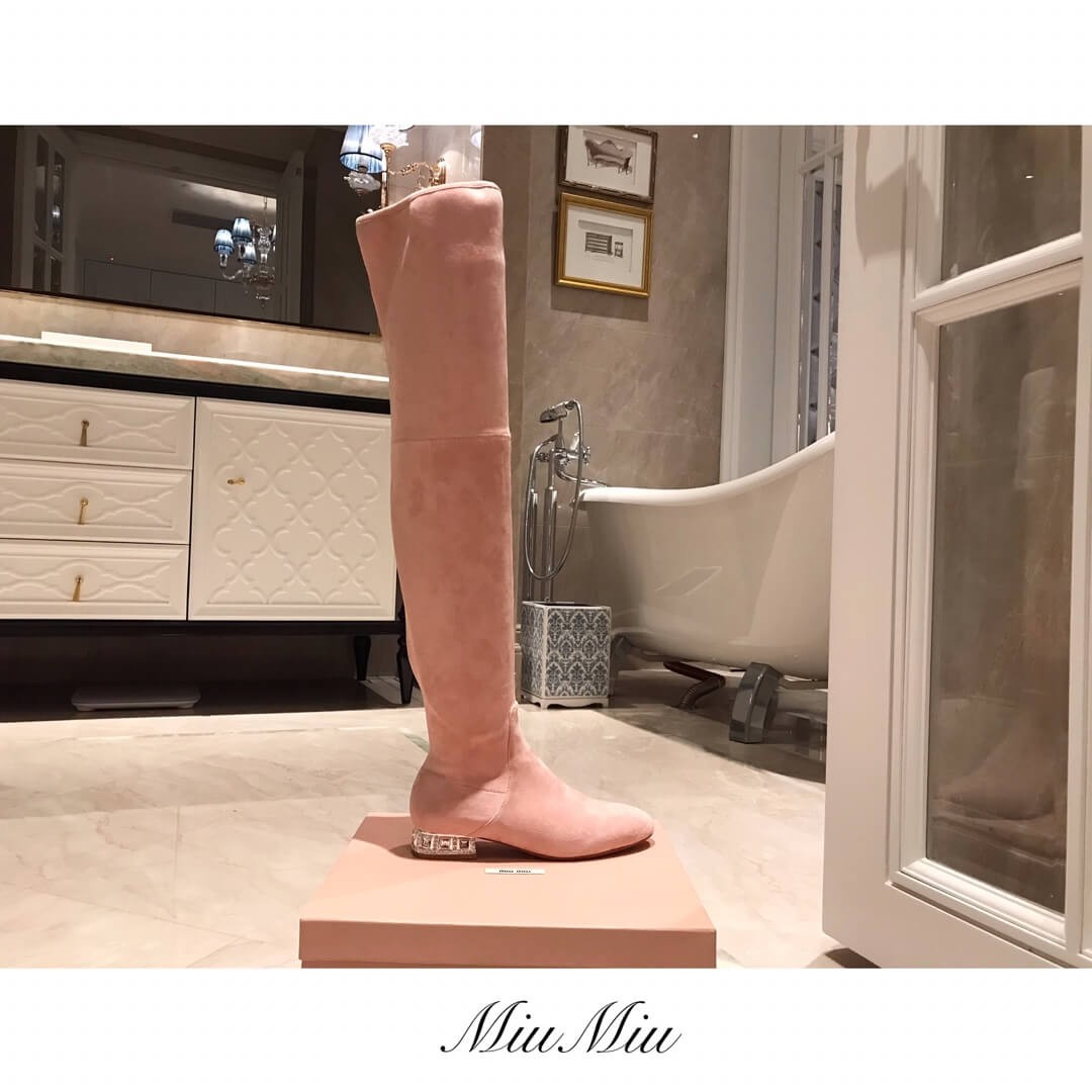 Miu Miu Hight Suede Boots 5W678G
