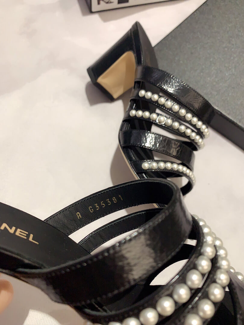 Chanel Laminated Lambskin Mules G35381