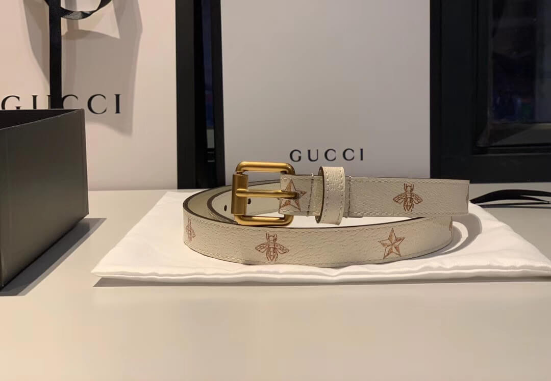 Gucci Belt With Bees And Stars Print 576178