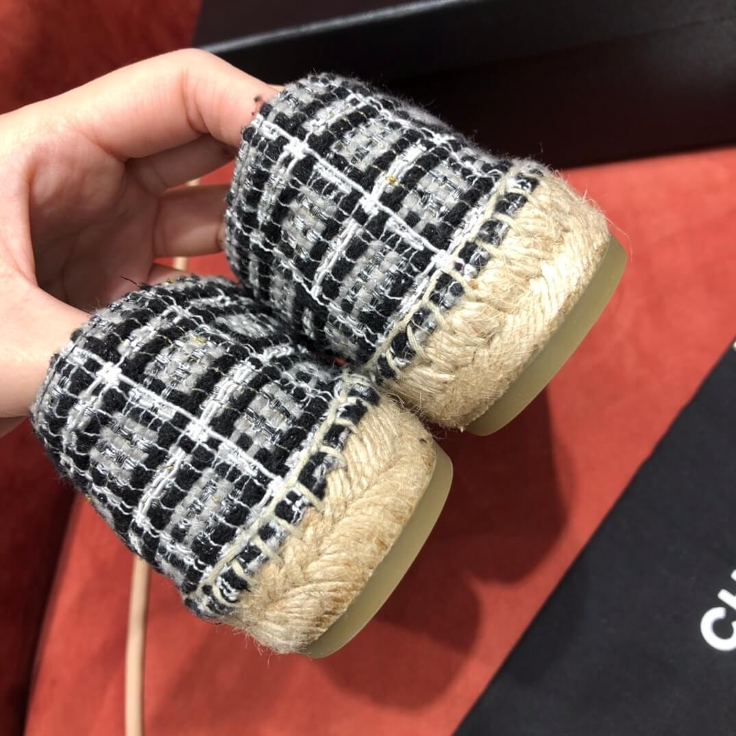 Chanel Tweed & Grosgrain Espadrilles G29762