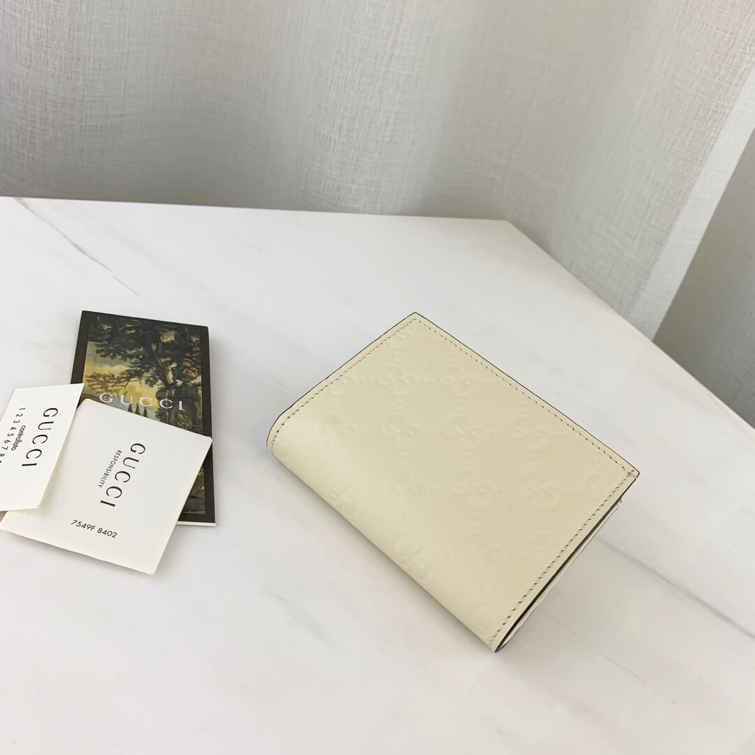 Gucci Signature Card Case Wallet With Cherries 476050