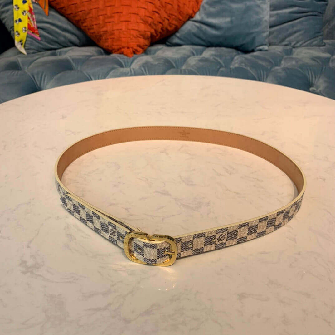 Louis Vuitton Mini Damier Azur Belt 25mm M9782X
