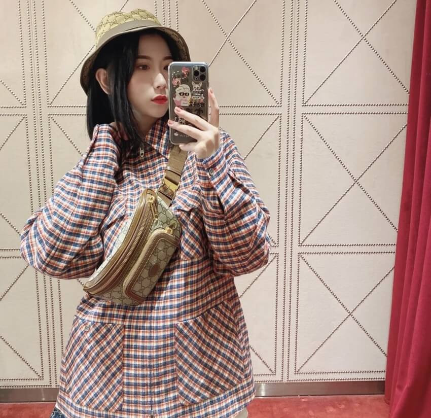 Gucci Belt Bag with Interlocking G in Brown GG Supreme 682933