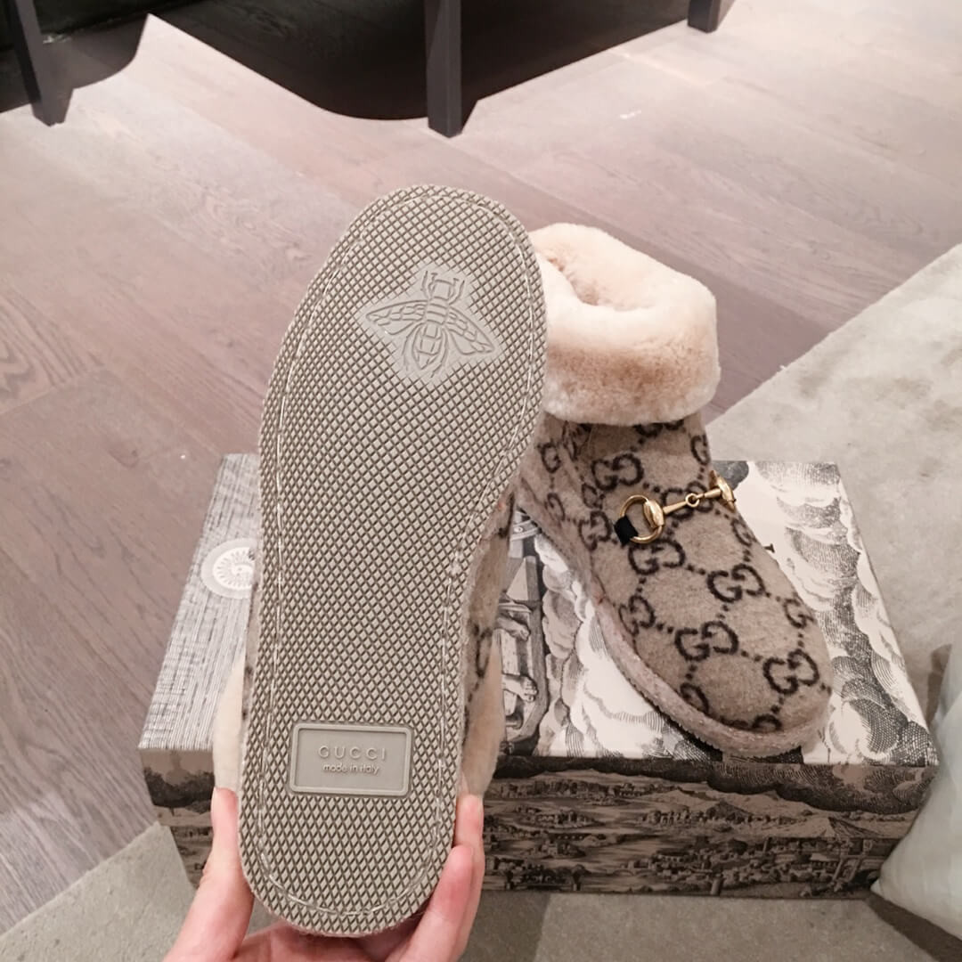 Gucci Fria GG Wool-Blend Ankle Boots 433868