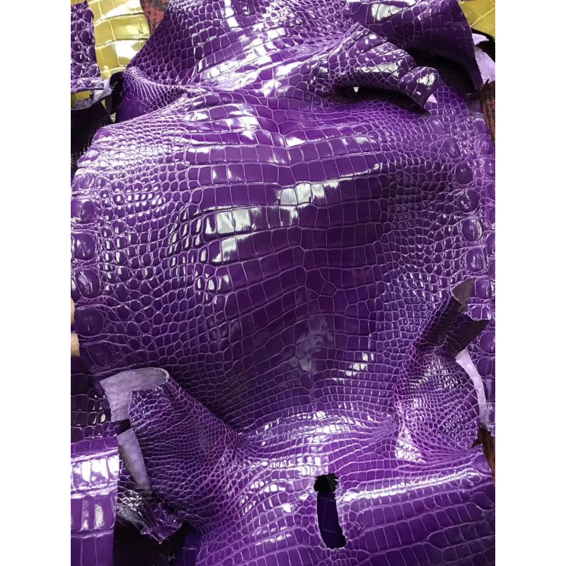 Hermes makes exclusive leather glossy American alligator: Provence Lavender