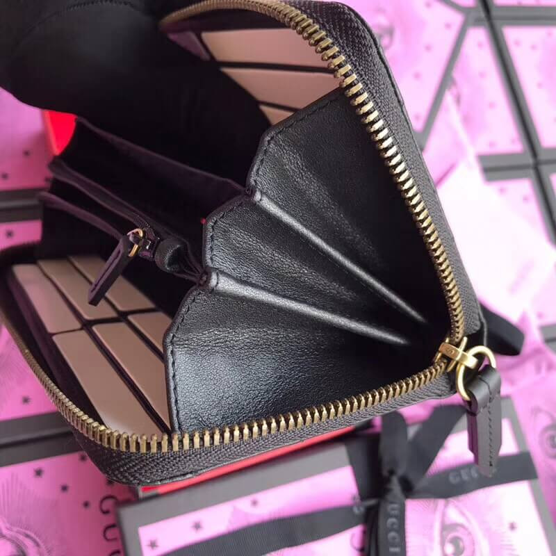 Gucci GG Animal Metal Marmont Studs Zip Around Wallet 443123