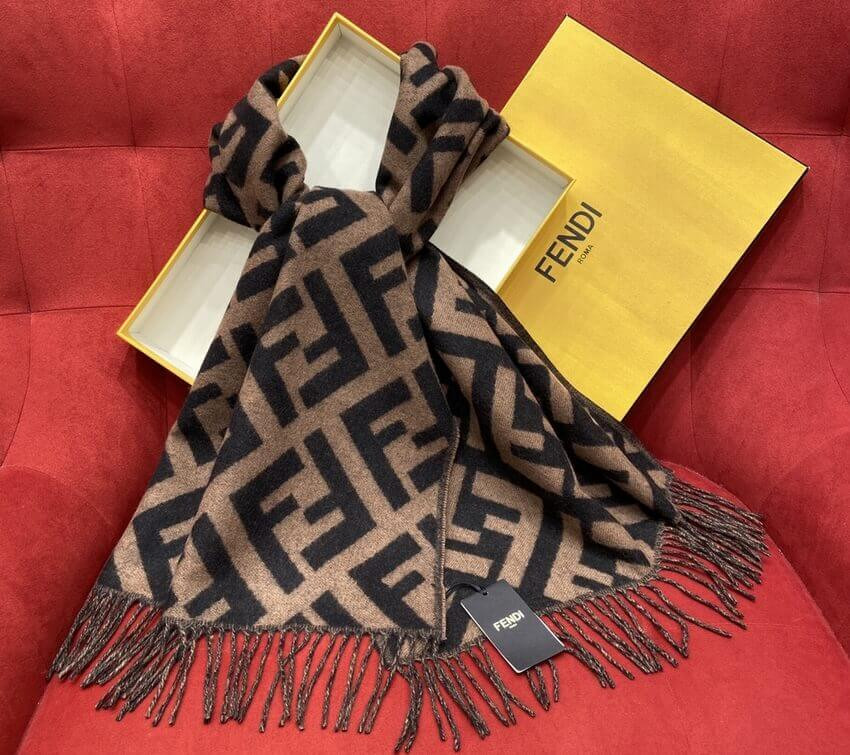 Fendi Cashmere FF Logo Scarf FXT260