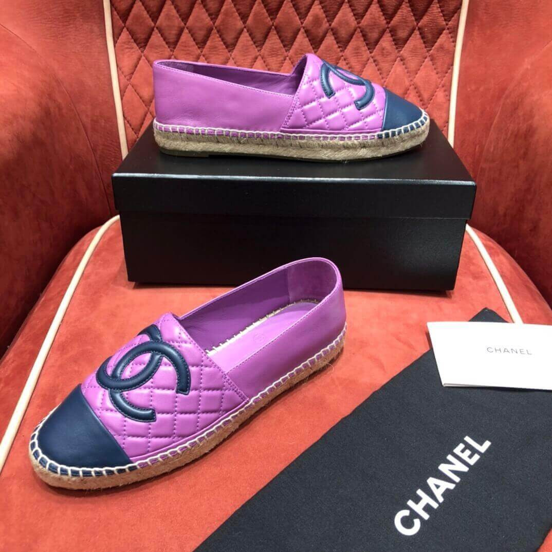 Chanel Lambskin Espadrilles G29762 Purple