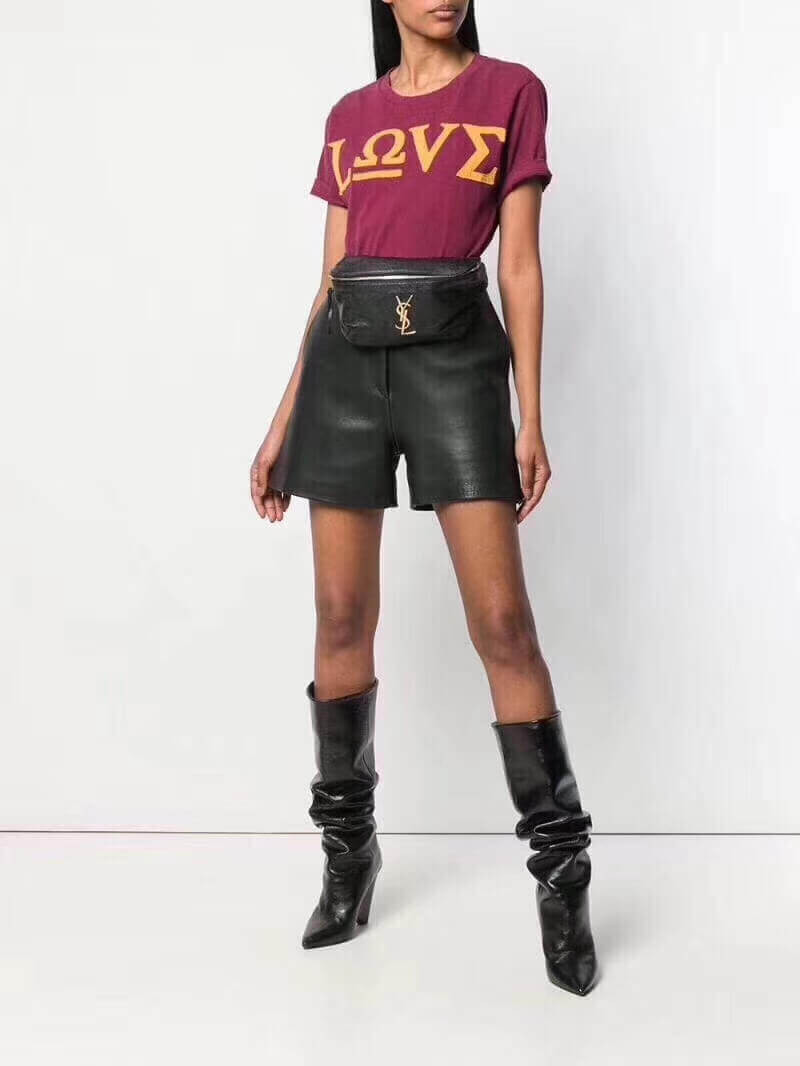 Saint Laurent YSL Classic Monogram Belt Bag In Grain Leather 569737