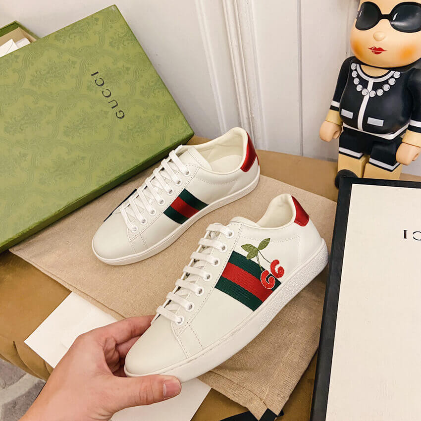 Gucci Ace Sneaker with Cherry 653135