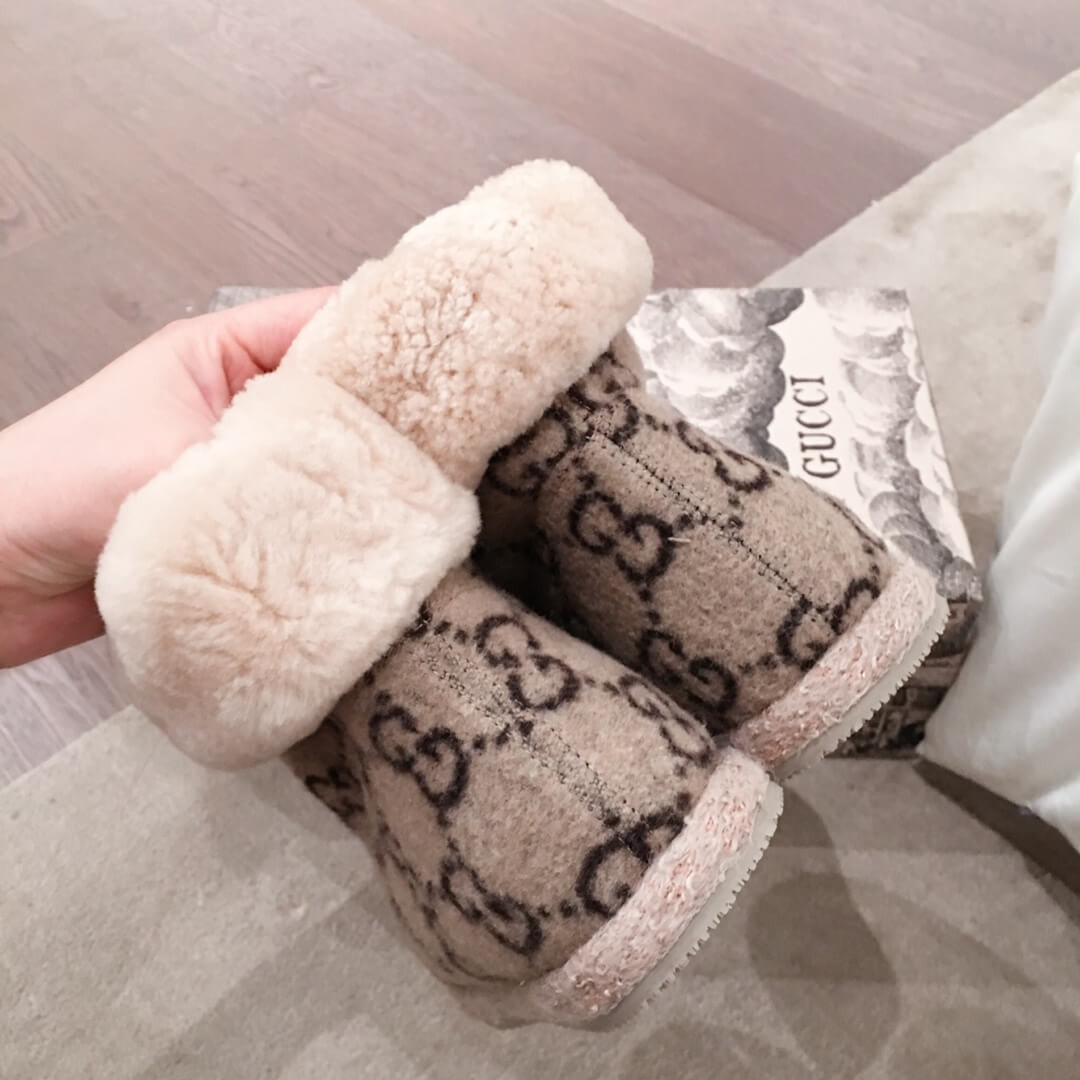 Gucci Fria GG Wool-Blend Ankle Boots 433868