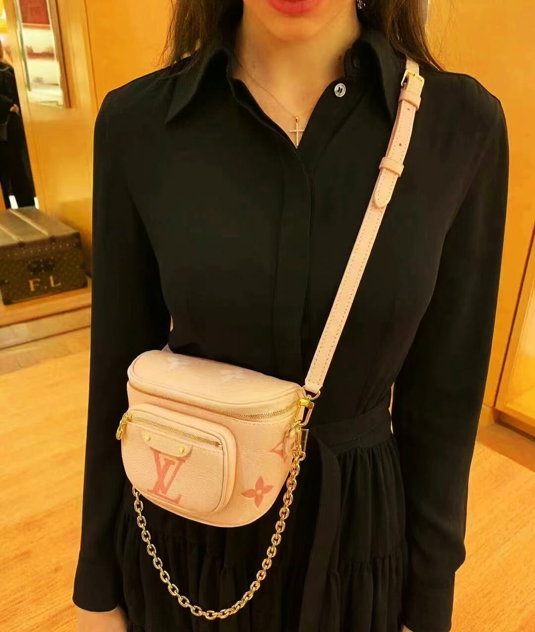 Louis Vuitton Monogram Empreinte Mini Bumbag M82347