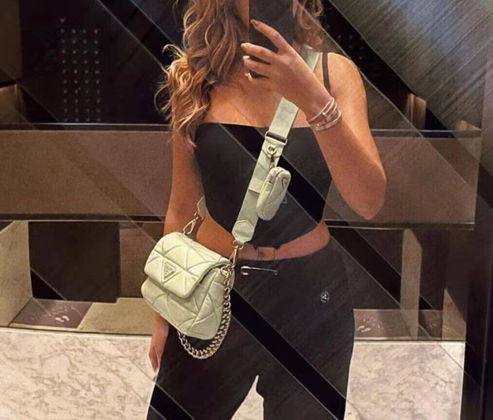 Prada System Lambskin Leather Patchwork Bag 1BD292