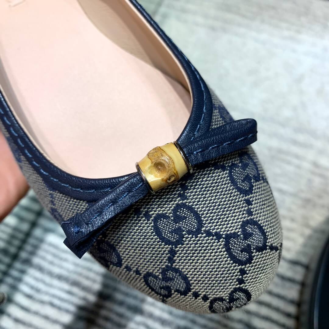 Gucci Canvas Ballerinas 423167 Blue