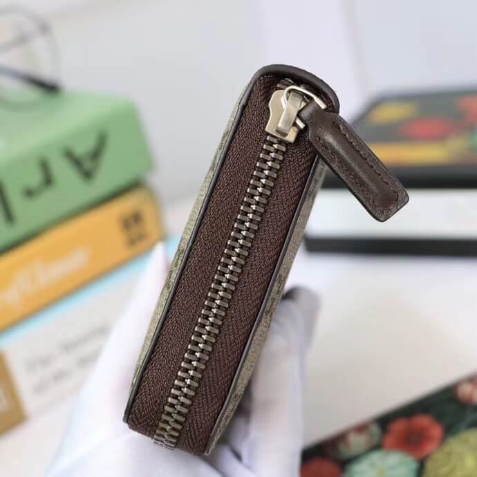 Gucci Web GG Supreme Zip Around Wallet 408831