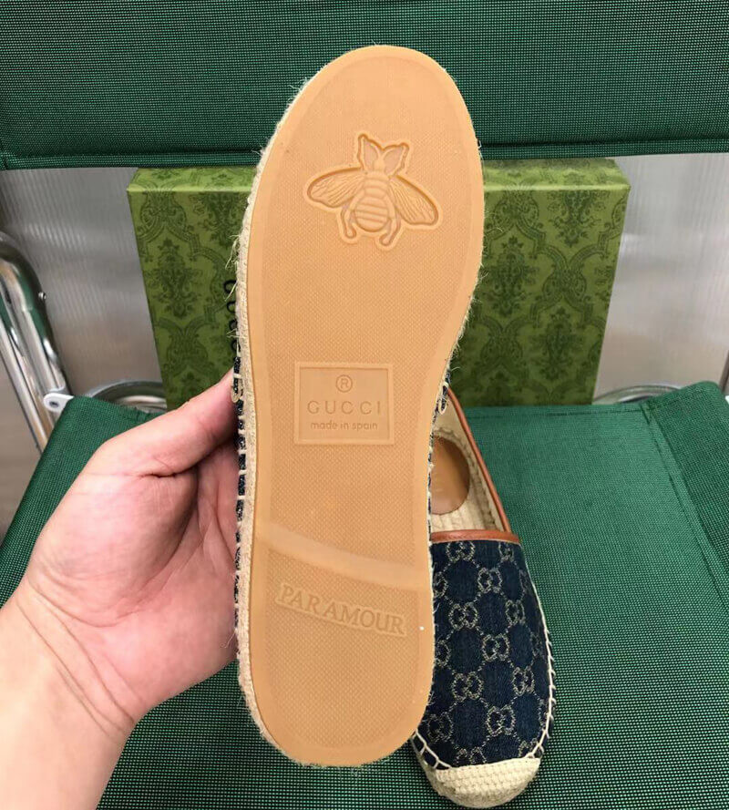 Gucci Jacquard GG Denim Espadrille 580877