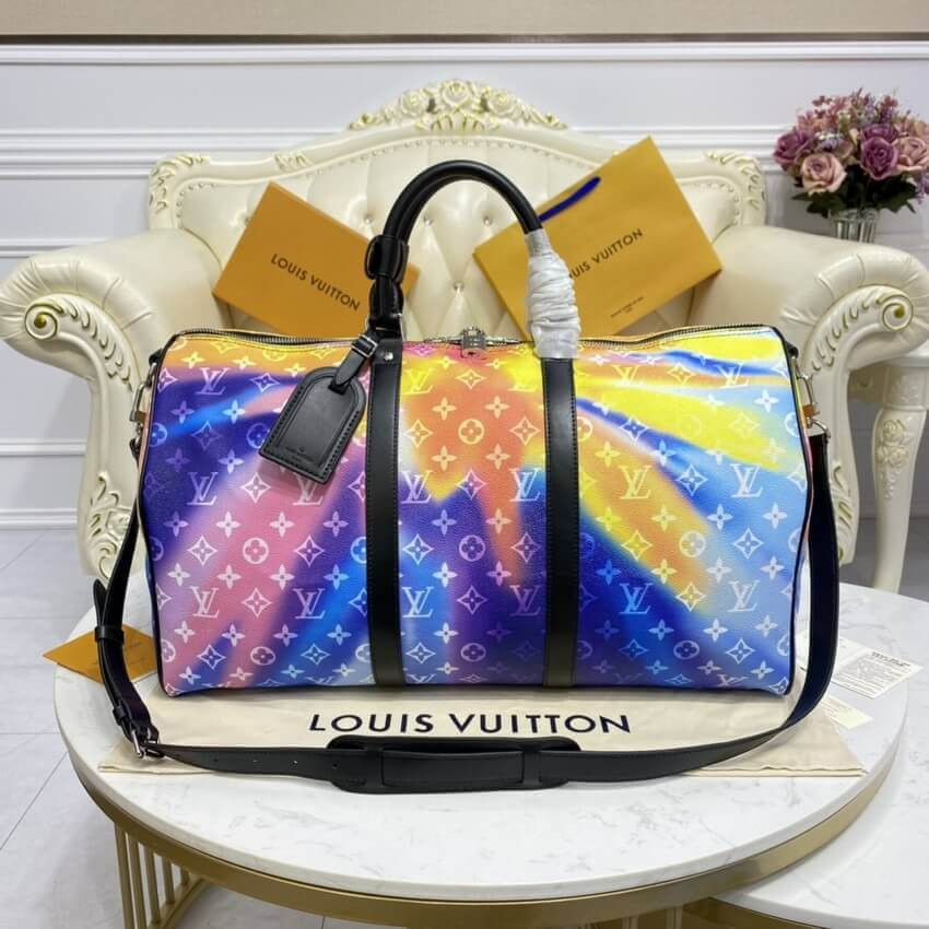 Louis Vuitton Colorful Diffuse Keepall Bandouliere 50 M45758