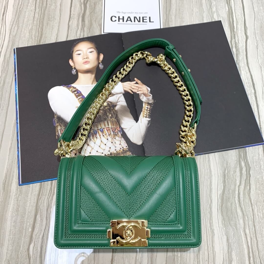Chanel Calfskin Small Boy Chanel Handbag A67085
