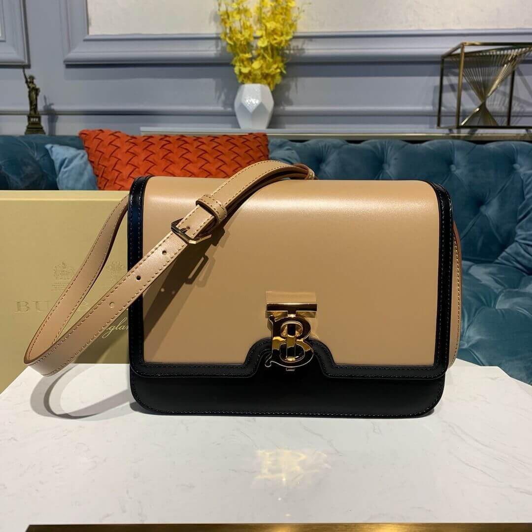 Burberry Medium Two-tone Leather TB Bag 80115771