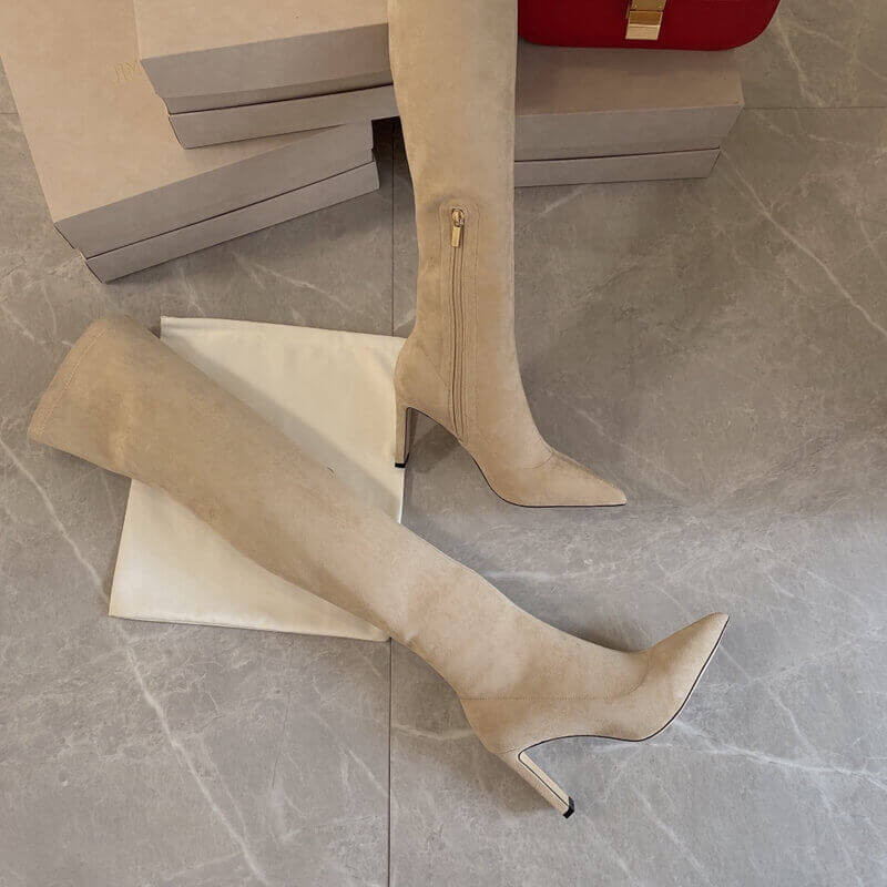 Jimmy Choo Stretch-Suede Knee High Boots J171