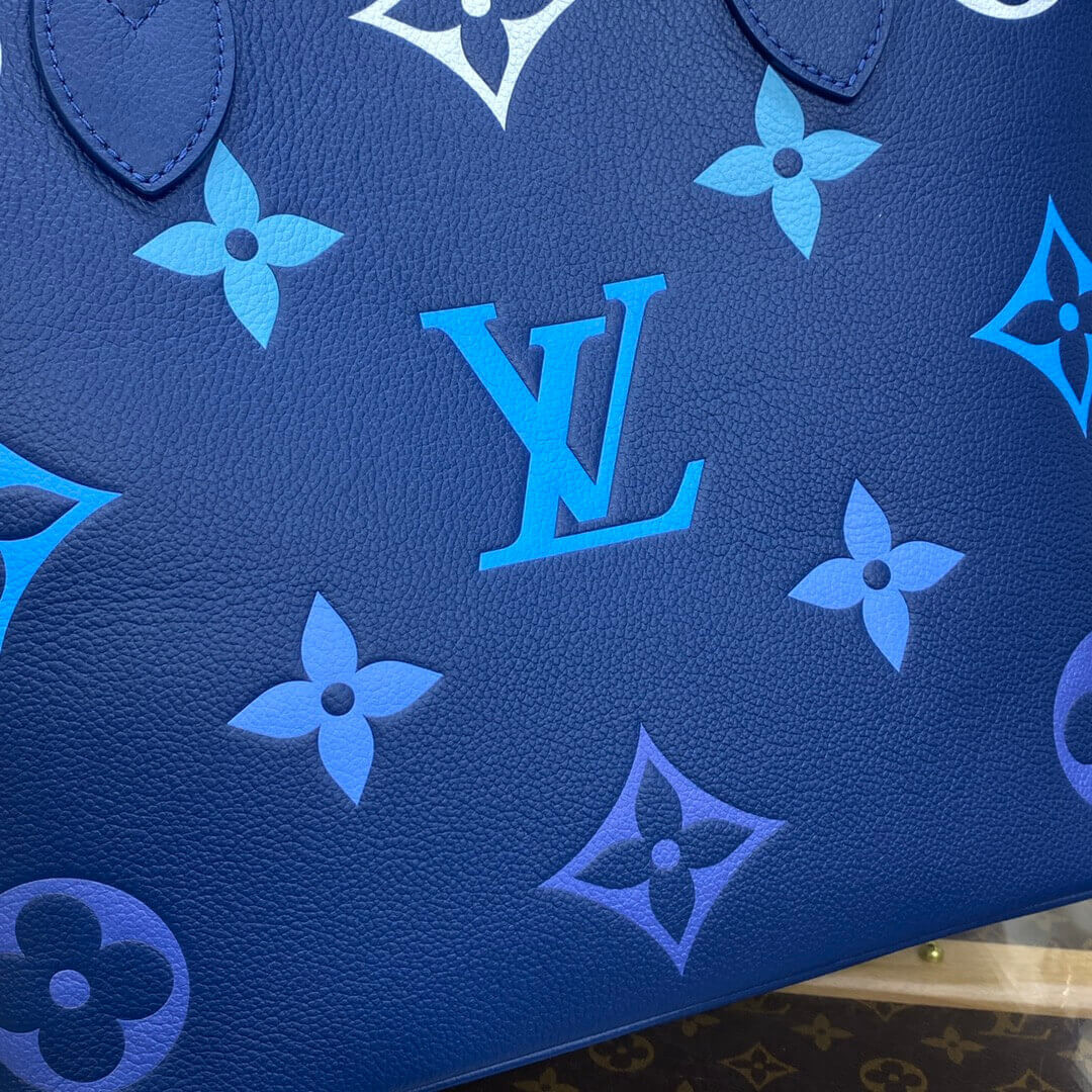 Louis Vuitton Monogram Empreinte Neverfull MM M46514 Blue