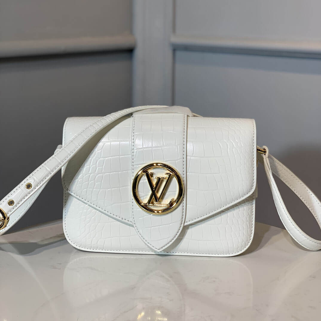 Louis Vuitton Crocodile Embossed LV Pont 9 M55950