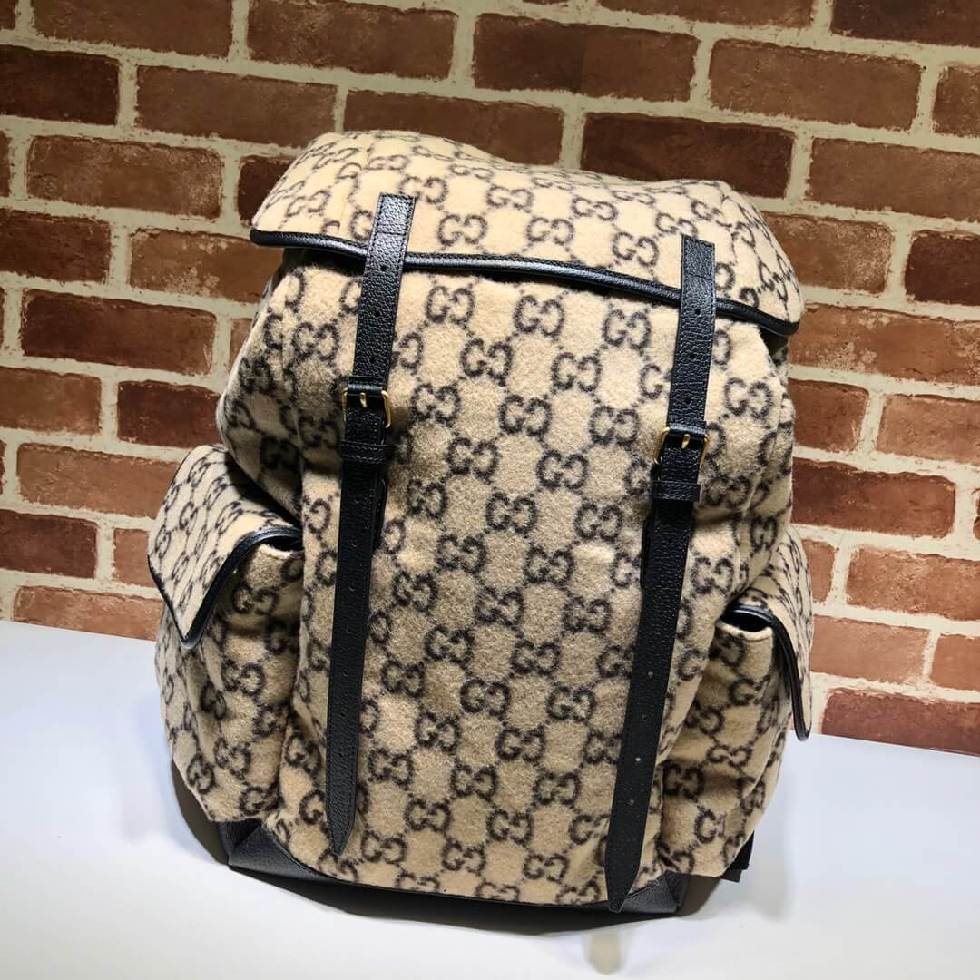 Gucci Large GG Wool Backpack 598182