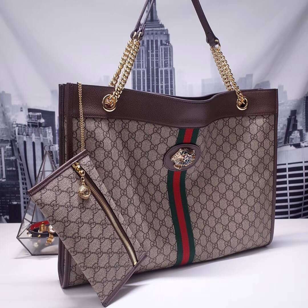Gucci Exclusive Rajah GG Tote 537219 Coffee