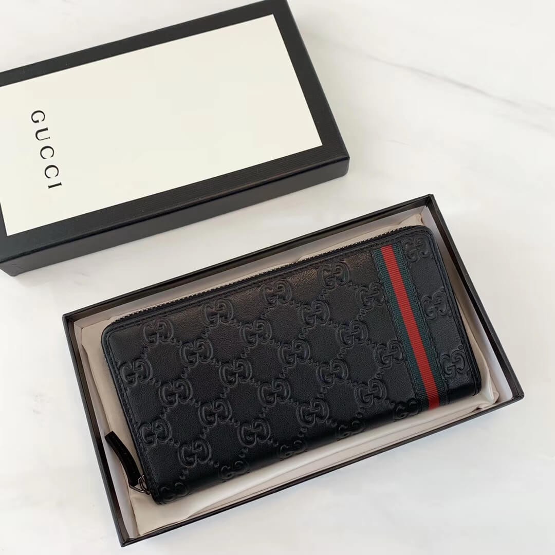 Gucci Signature Zip Around Wallet 291105