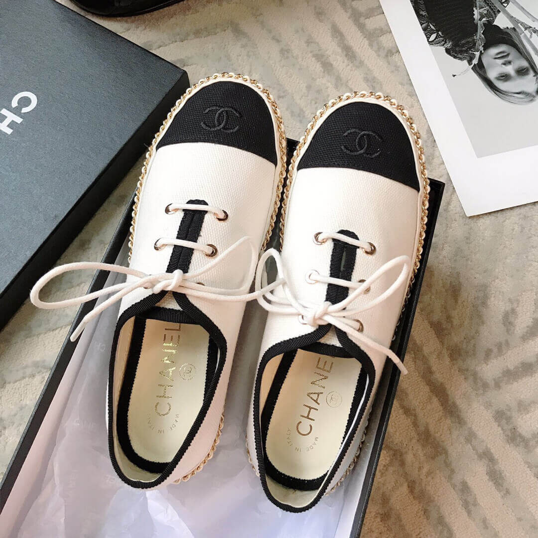 Chanel Tweed Lace-Ups G36140