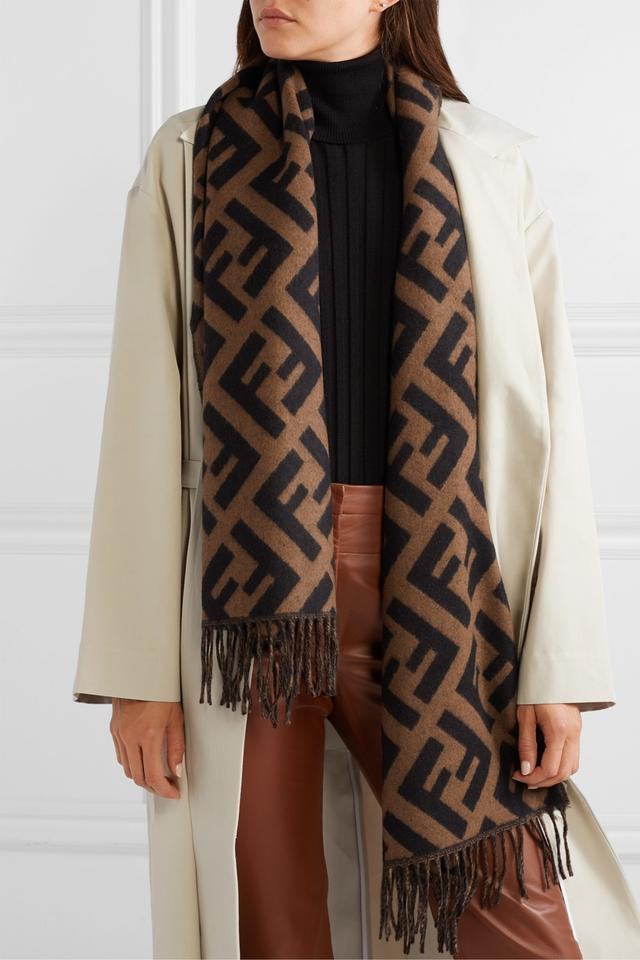 Fendi Cashmere FF Logo Scarf FXT260