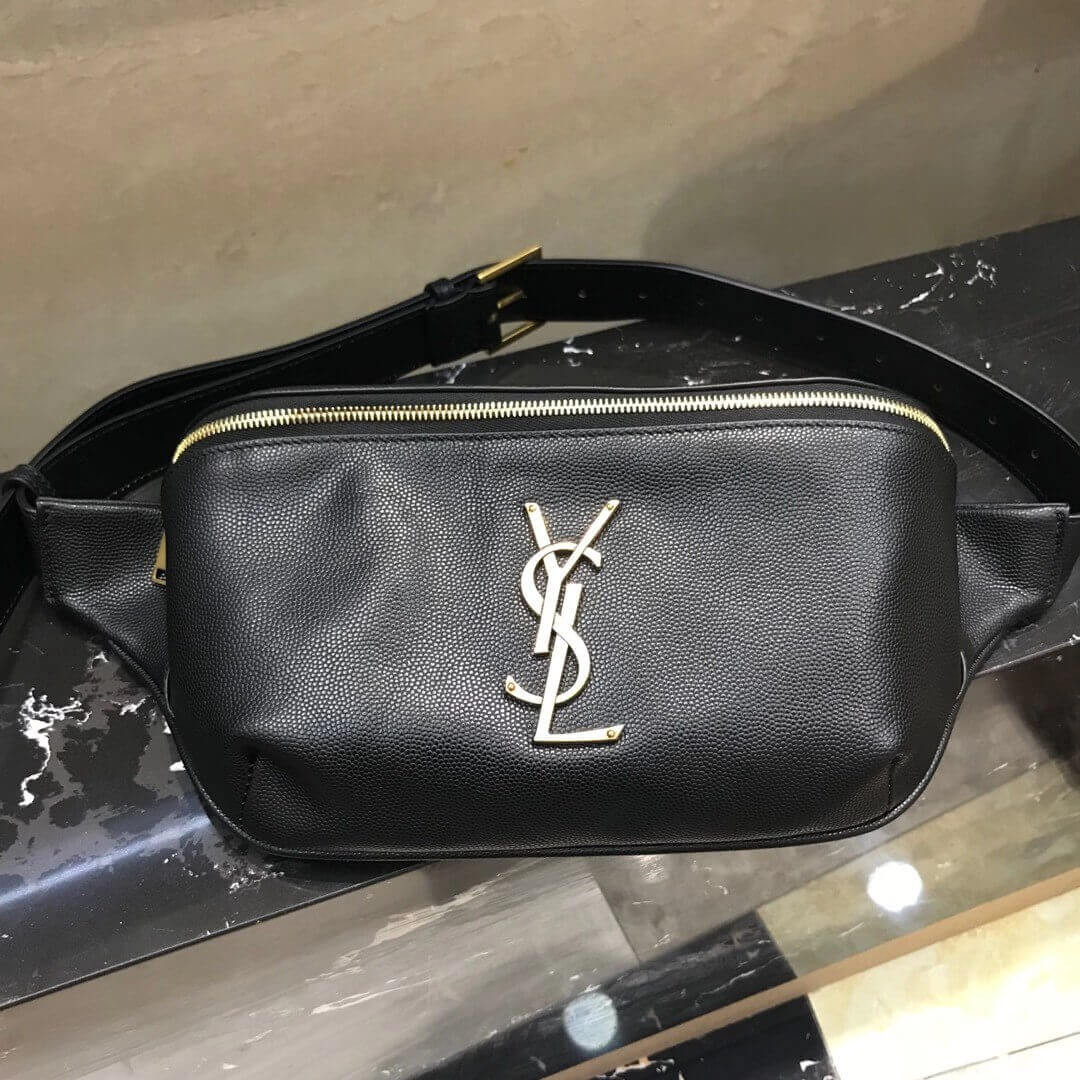 Saint Laurent YSL Classic Monogram Belt Bag In Grain Leather 569737