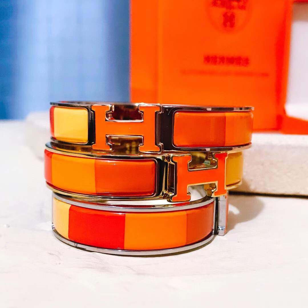 Hermes Narrow Rainbow Clic Clac H Bracelet