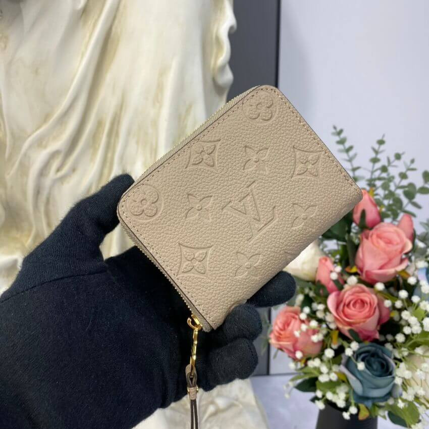 Louis Vuitton Monogram Empreinte Zippy Coin Purse Tourterelle