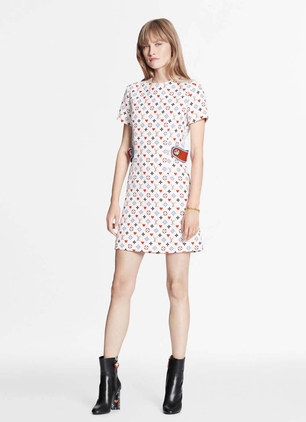 Louis Vuitton Game On Contrast Martingale Straight-Cut Dress