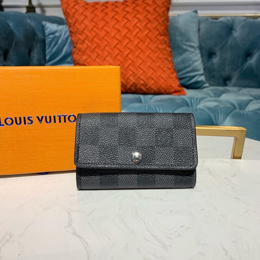 Louis Vuitton Damier Graphite Canvas 6 Key Holder N62662