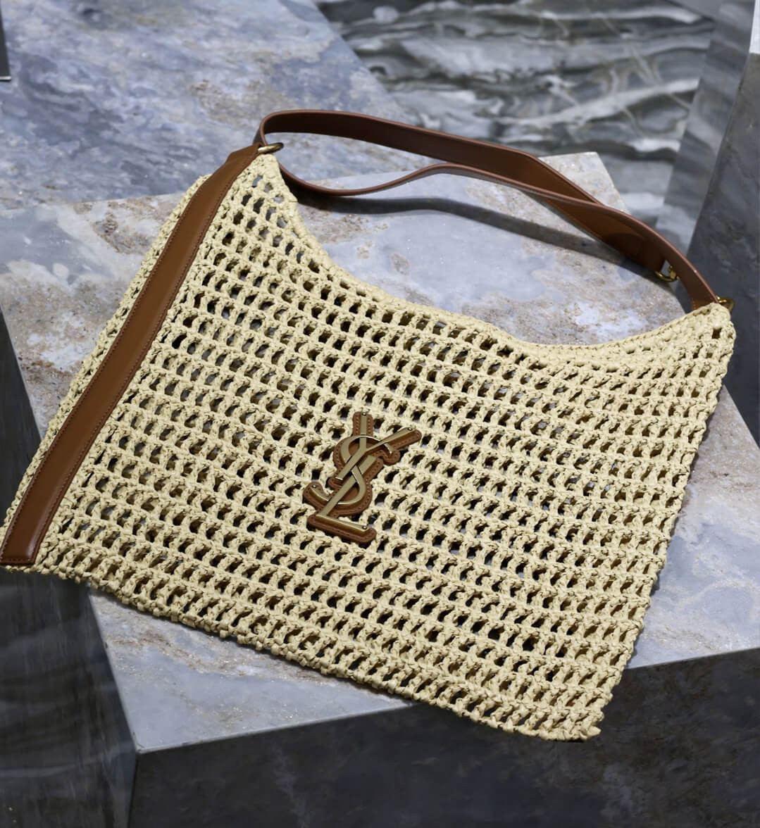 Saint Laurent Oxalis Bag in Raffia Macrame 781289