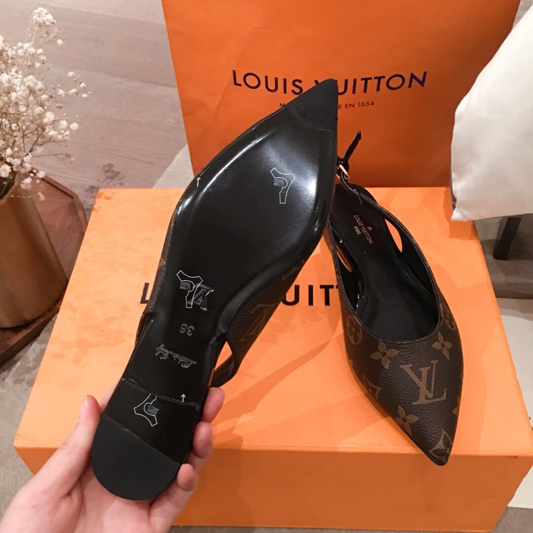 Louis Vuitton Monogram Cherie Slingback Ballerina 1A68AV
