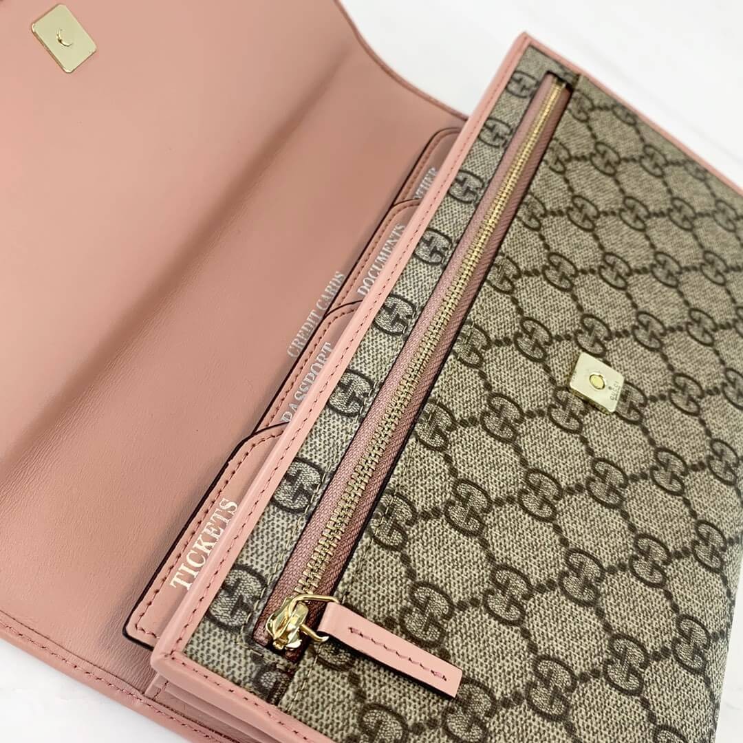 Gucci GG Canvas Continental Wallet 163252