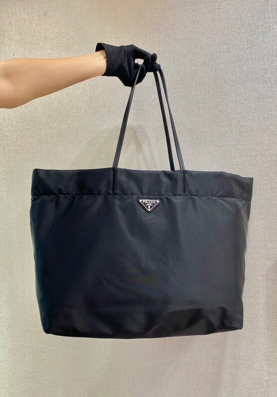 Prada Re-Nylon and Saffiano Leather Tote Bag 1BG107