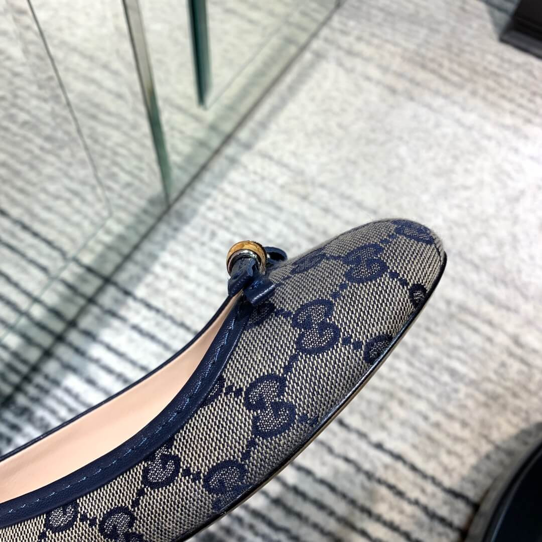 Gucci Canvas Ballerinas 423167 Blue