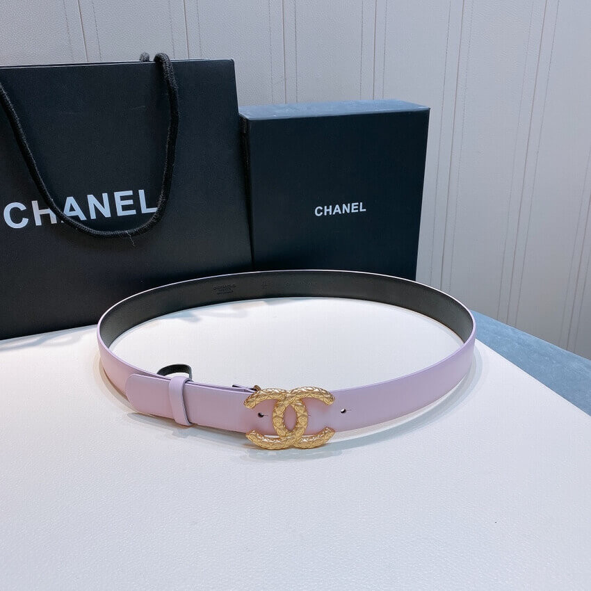 Chanel Calfskin CC Logo 3.0cm Belt 34167